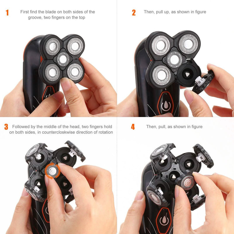 4D Electric Shavers Razor IPX7 Rechargeable Beard Trimmer Men's Grooming - DailySale