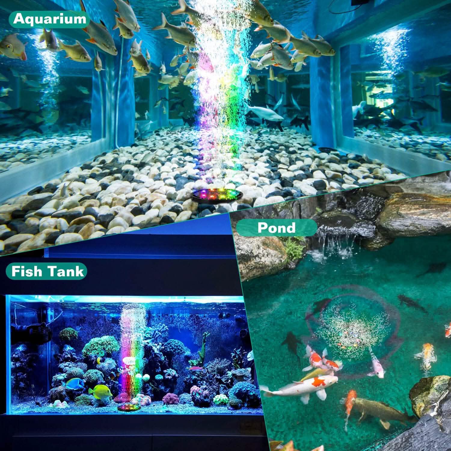 4in Multi-Colored LED Aquarium Air Bubble Lamp Pet Supplies - DailySale