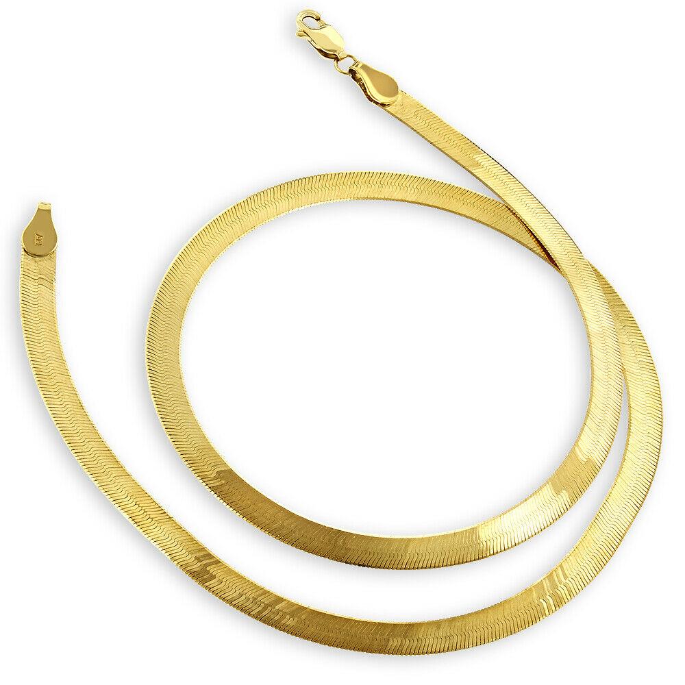 Herringbone Chain Necklace 14K