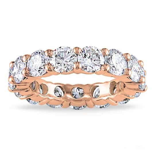 4MM Round Luxury Eternity Band Rings 5 Rose Gold - DailySale