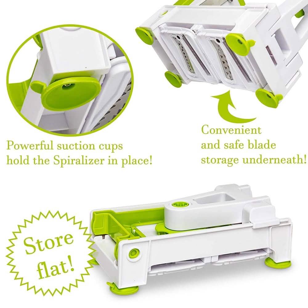 5-Blade Vegetable White Spiralizer and Slicer Kitchen Essentials - DailySale