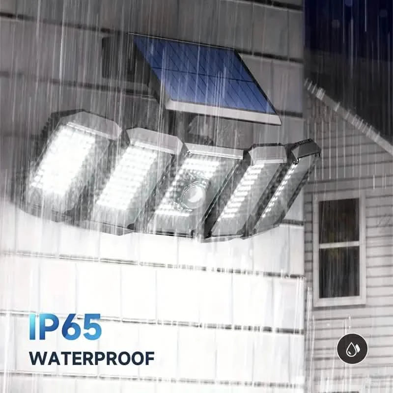 5 Heads Solar 300 LED Light Outdoor Motion Sensor Waterproof Wide-angle Illumination Wall Lamp Outdoor Lighting - DailySale