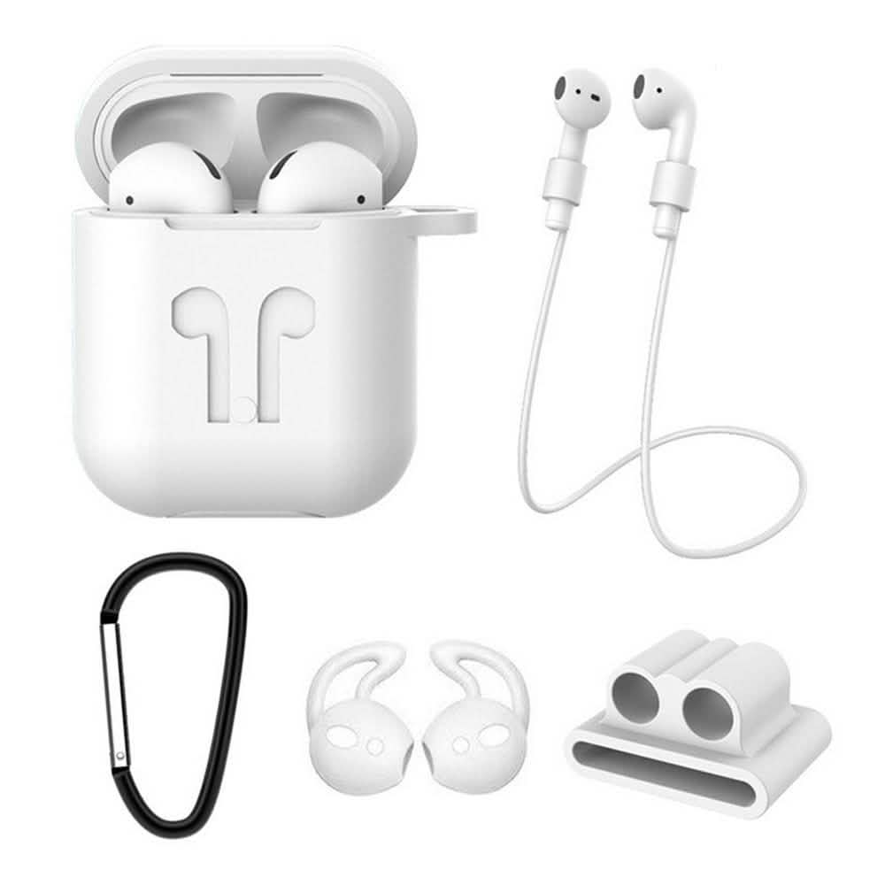 5-in-1 AirPods Accessories Set Headphones & Audio White - DailySale