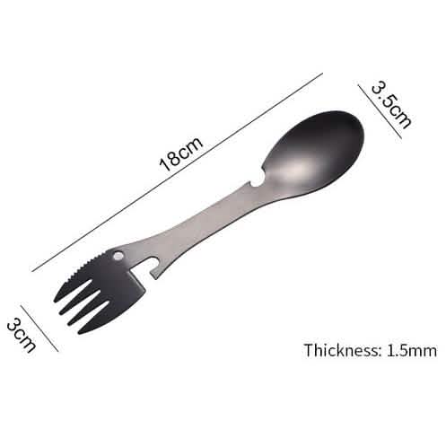5-in-1 Multifunctional Stainless Steel Fork Knife Spoon Bottle Opener Sports & Outdoors - DailySale