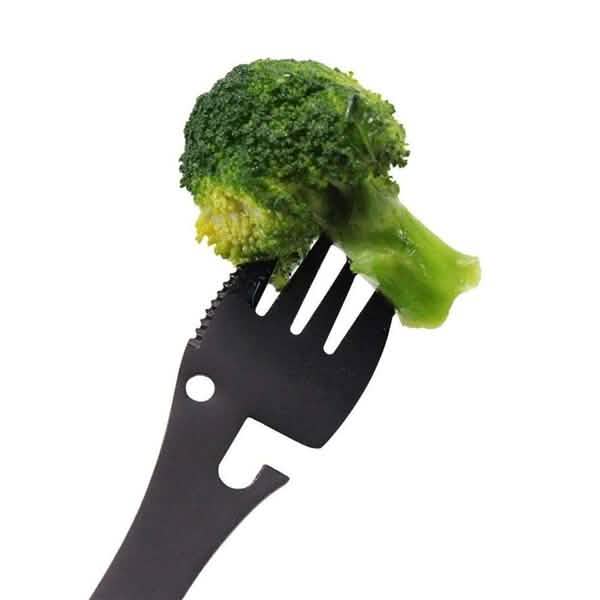 5-in-1 Multifunctional Stainless Steel Fork Knife Spoon Bottle Opener Sports & Outdoors - DailySale
