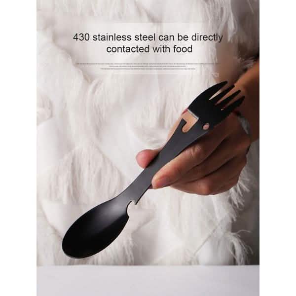 5-in-1 Multifunctional Stainless Steel Fork Knife Spoon Bottle Opener Sports & Outdoors - DailySale