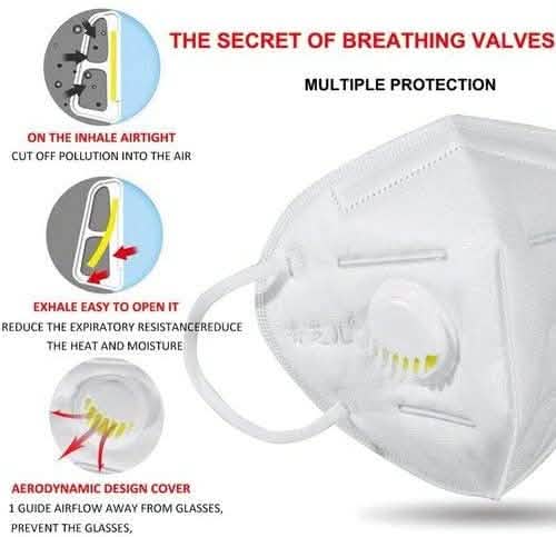 5 Layers KN95 Face Mask with Breathing Valve Face Masks & PPE - DailySale