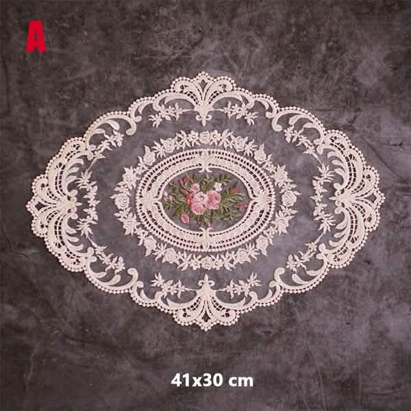 5-Pack: 3 Styles Vintage Lace Embroidery Placemat Kitchen & Dining - DailySale