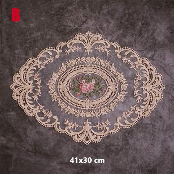 5-Pack: 3 Styles Vintage Lace Embroidery Placemat Kitchen & Dining - DailySale