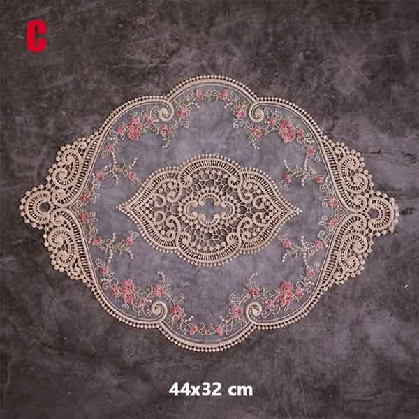 5-Pack: 3 Styles Vintage Lace Embroidery Placemat Kitchen & Dining - DailySale