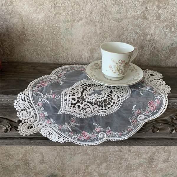 5-Pack: 3 Styles Vintage Lace Embroidery Placemat Kitchen & Dining - DailySale