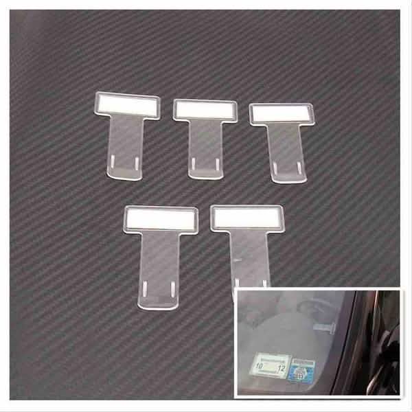 5-Pack: Car Vehicle Parking Ticket Permit Holder Clip Sticker Automotive - DailySale