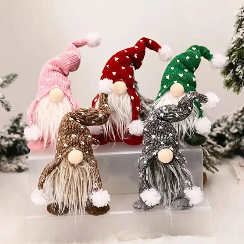 5-Pack: Christmas Gnome Plush Doll Holiday Decor & Apparel - DailySale