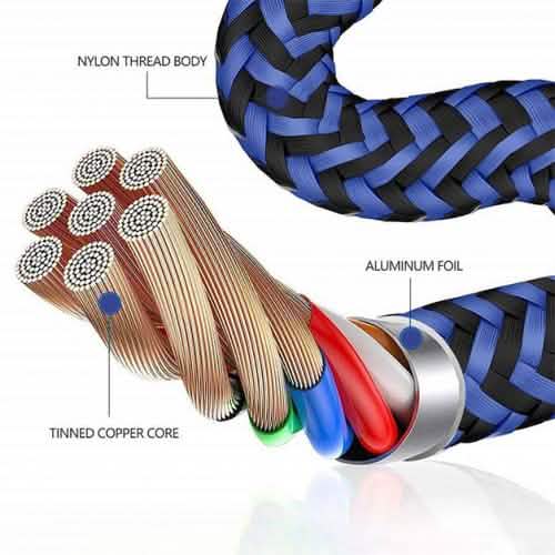 5-Pack: Heavy Duty Braided iPhone Lightning USB Cable Charger Cords Mobile Accessories - DailySale