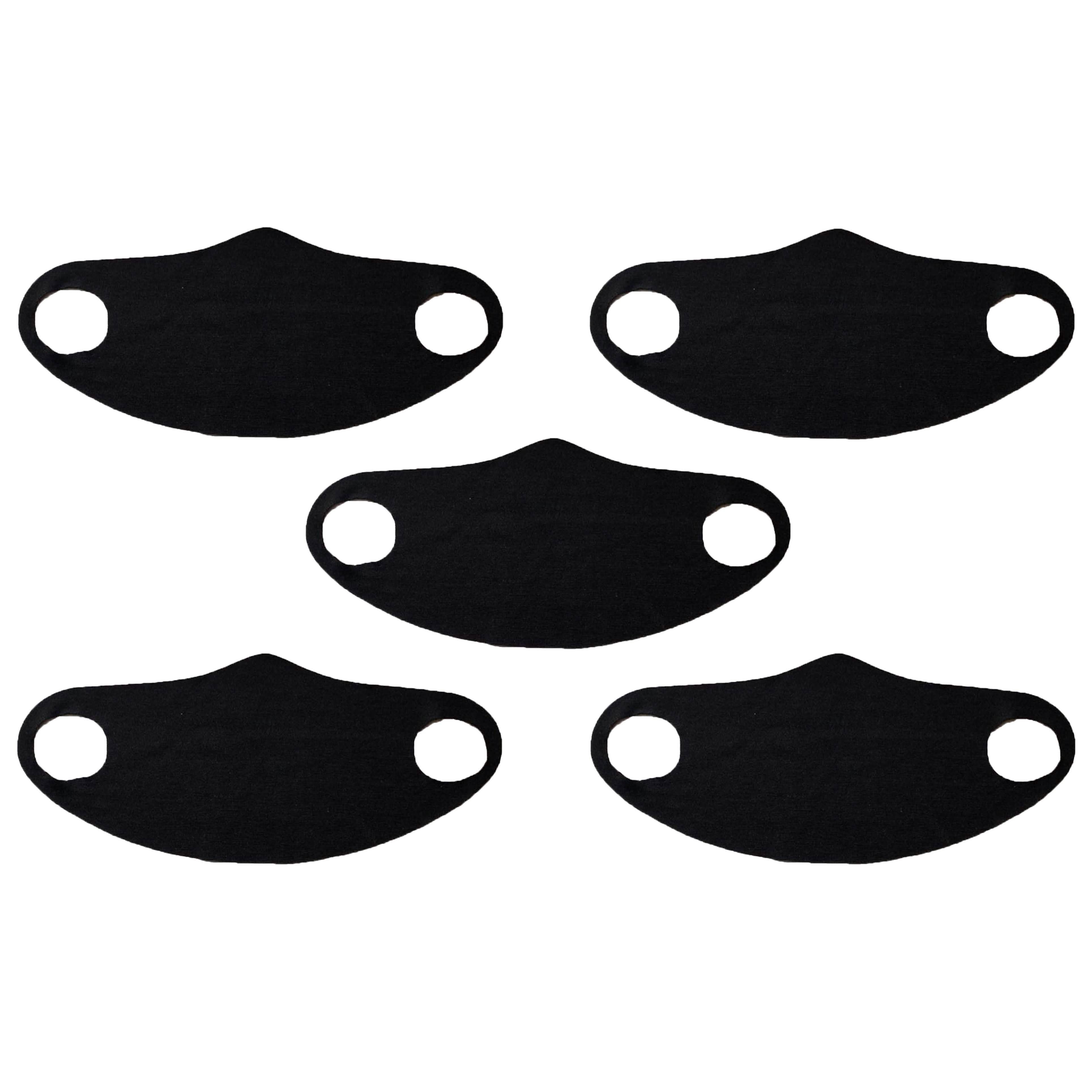 5-Pack: Men's & Women's Washable Reusable Stretch Fabric Seamless Face Mask Wellness & Fitness Black - DailySale