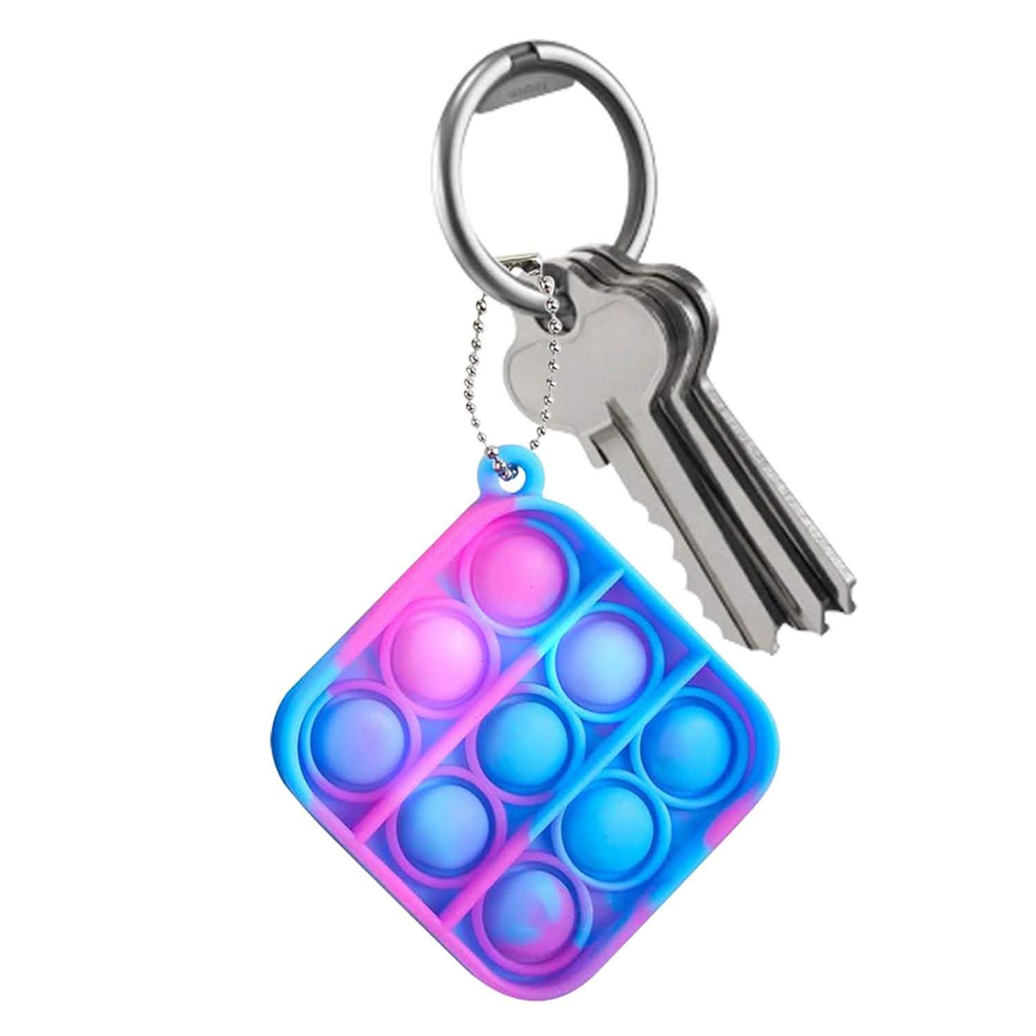 5-Pack: Simple Dimple Mini Stress Relieving Push Pop Bubble Fidget Toy Keychain Toys & Games - DailySale