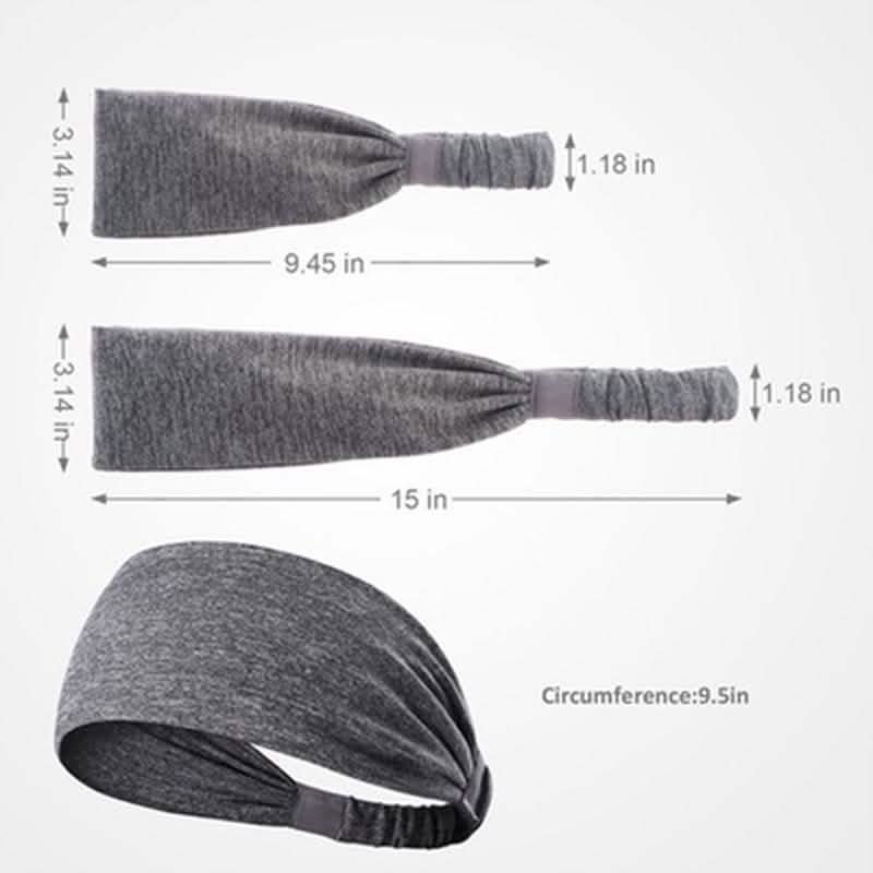 5-Pack: Unisex Sports Fitness Headband and Sweatband Wellness & Fitness - DailySale