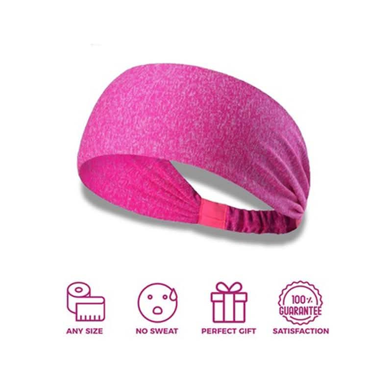 5-Pack: Unisex Sports Fitness Headband and Sweatband Wellness & Fitness - DailySale