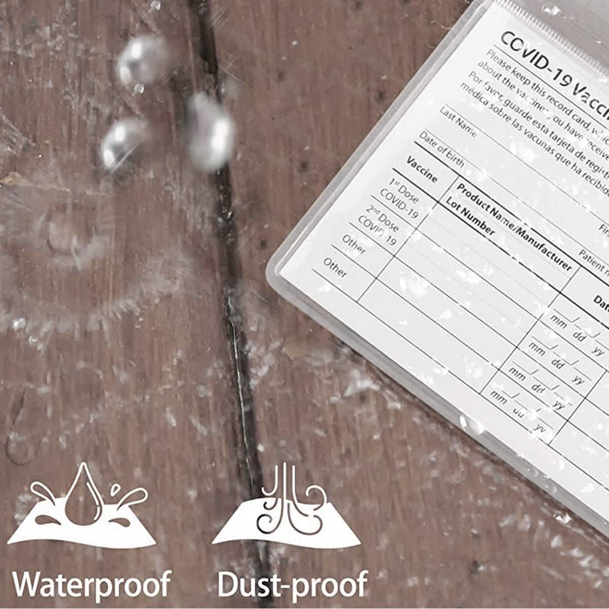 5-Pack: Waterproof Clear Sleeve CDC Vaccination Card Immunization Record Holder Everything Else - DailySale