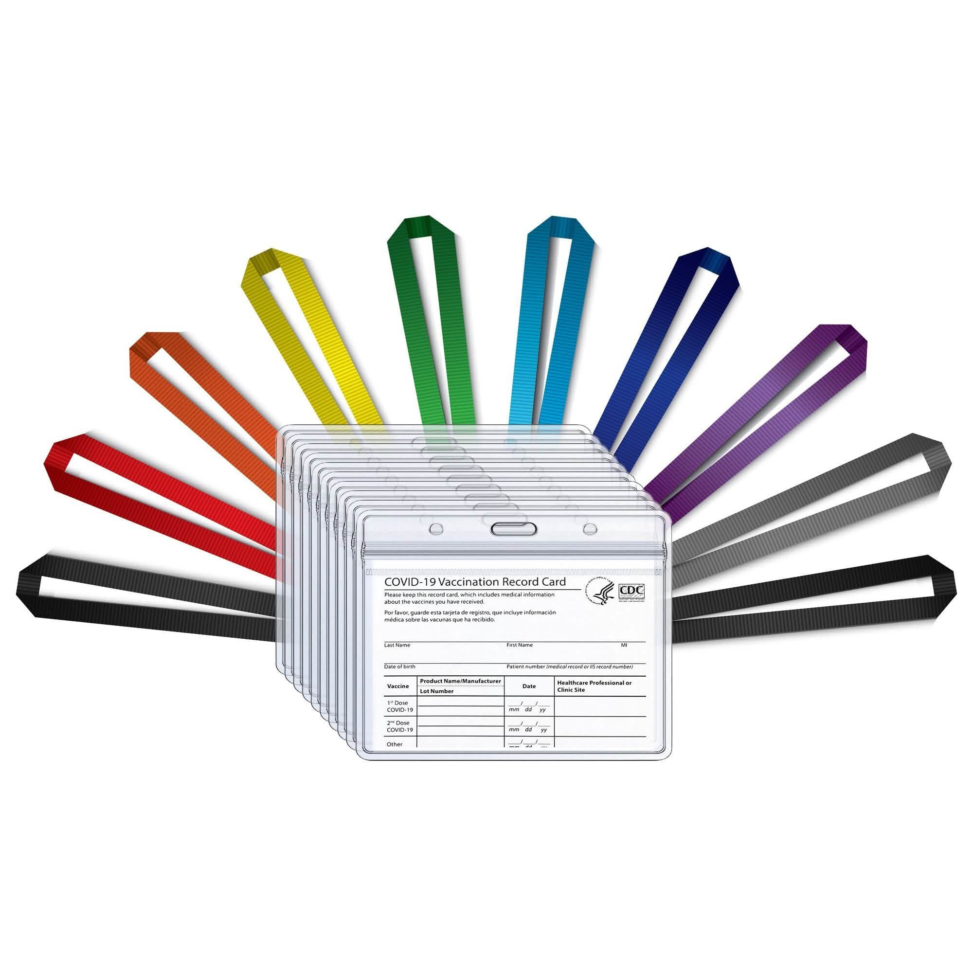 5-Pack: Waterproof Clear Sleeve CDC Vaccination Card Immunization Record Holder Face Masks & PPE - DailySale