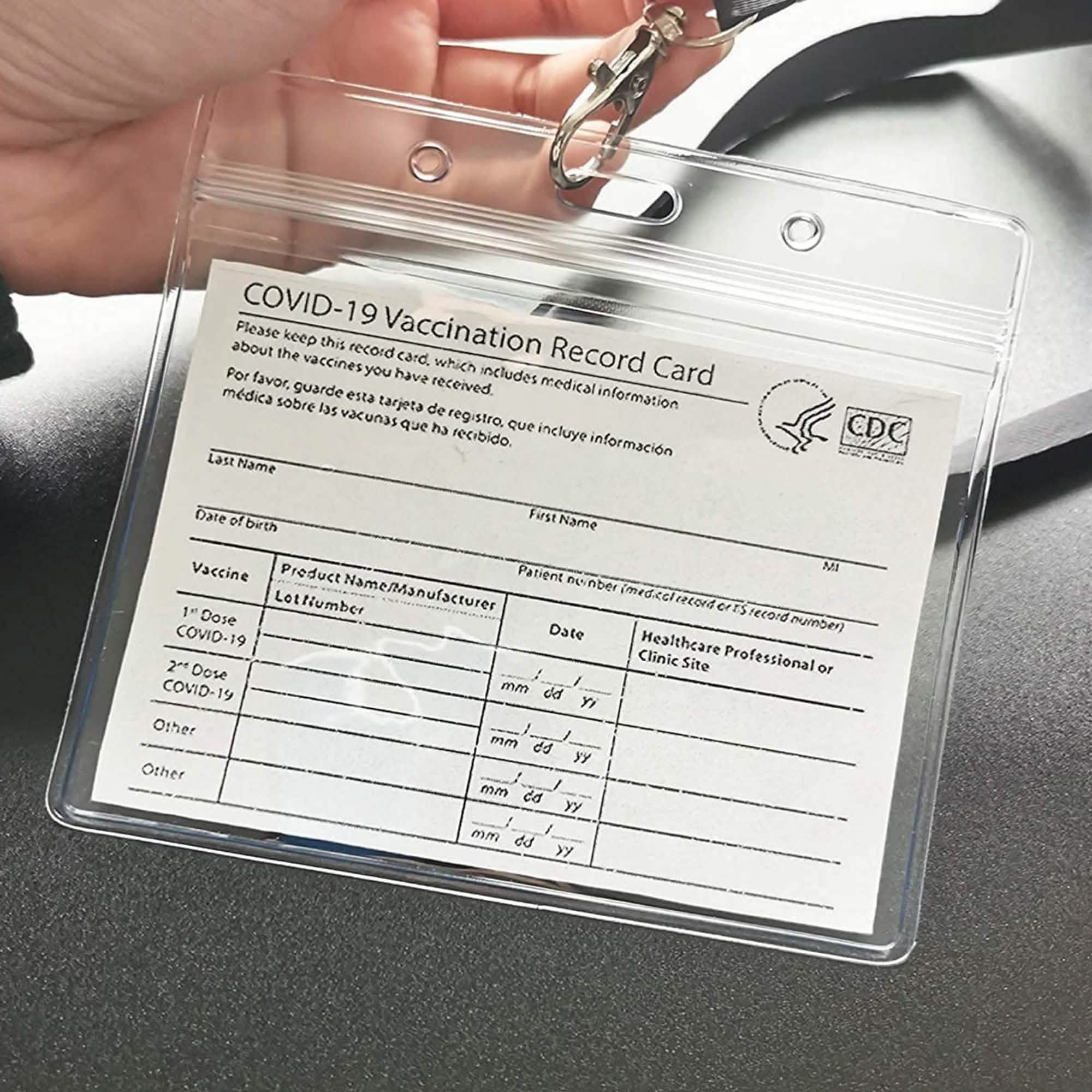 5-Pack: Waterproof Clear Sleeve CDC Vaccination Card Immunization Record Holder Face Masks & PPE - DailySale