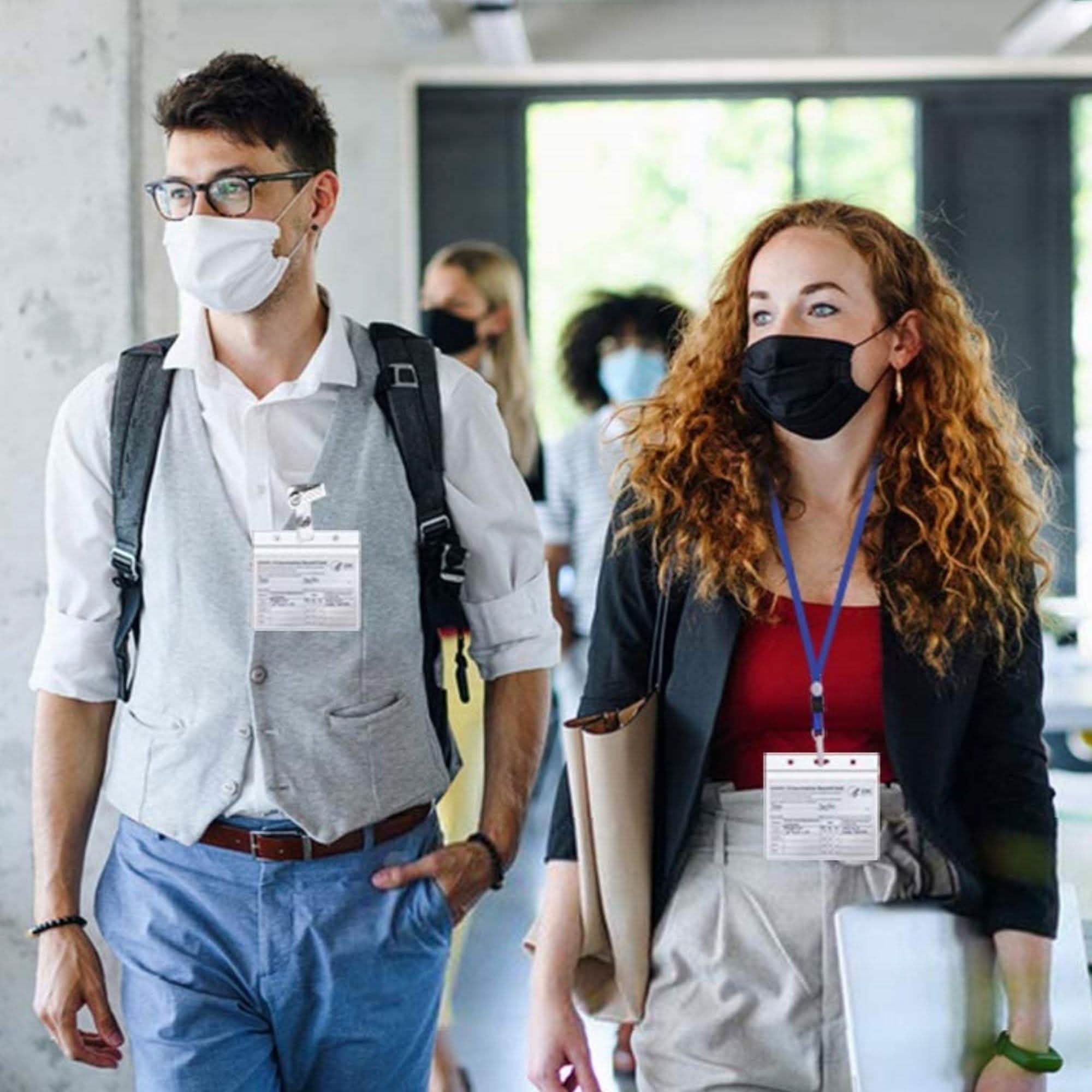 5-Pack: Waterproof Clear Sleeve CDC Vaccination Card Immunization Record Holder Face Masks & PPE - DailySale