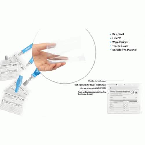 5-Pack: Waterproof Clear Sleeve CDC Vaccination Card Immunization Record Holder Face Masks & PPE - DailySale