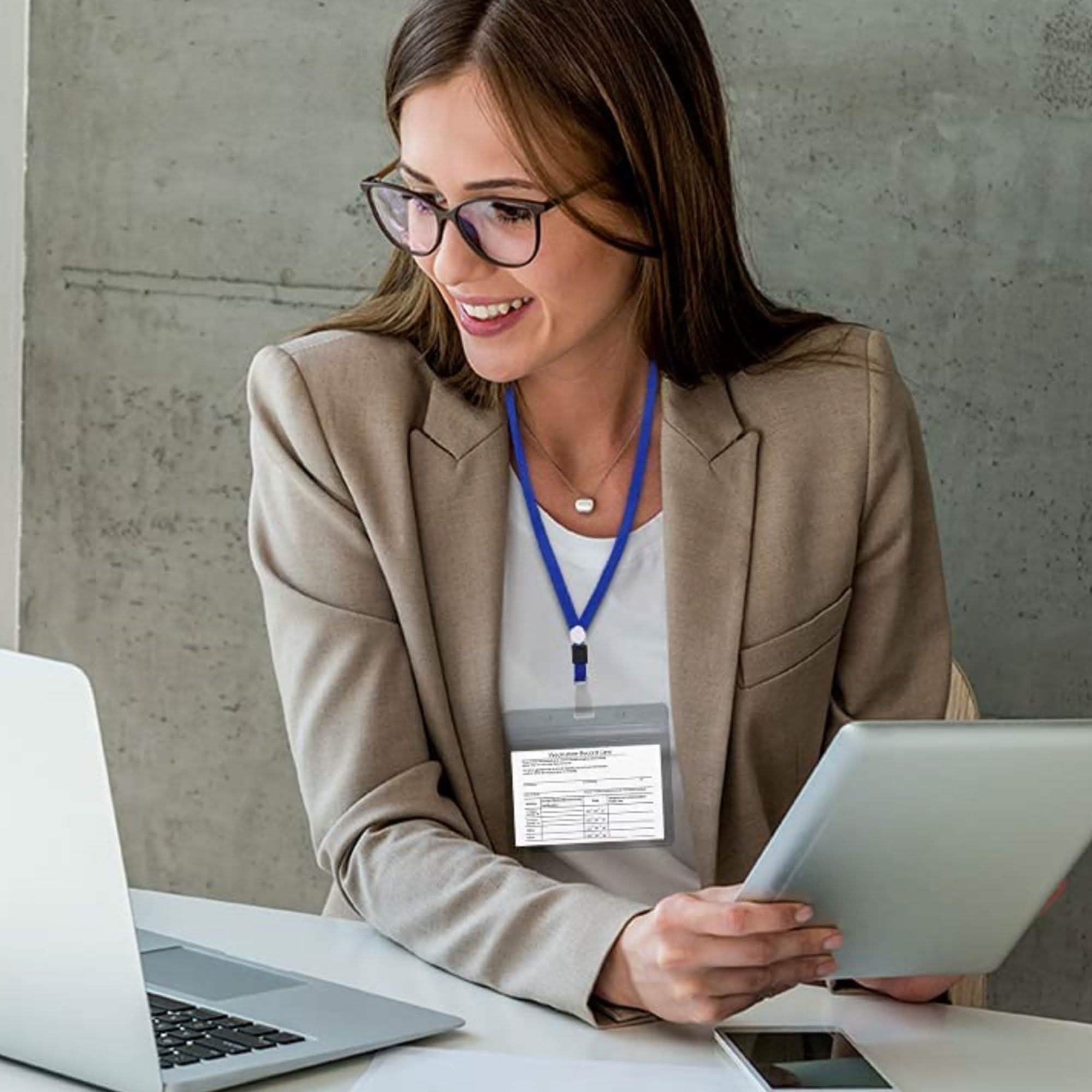 5-Pack: Waterproof Clear Sleeve CDC Vaccination Card Immunization Record Holder Face Masks & PPE - DailySale