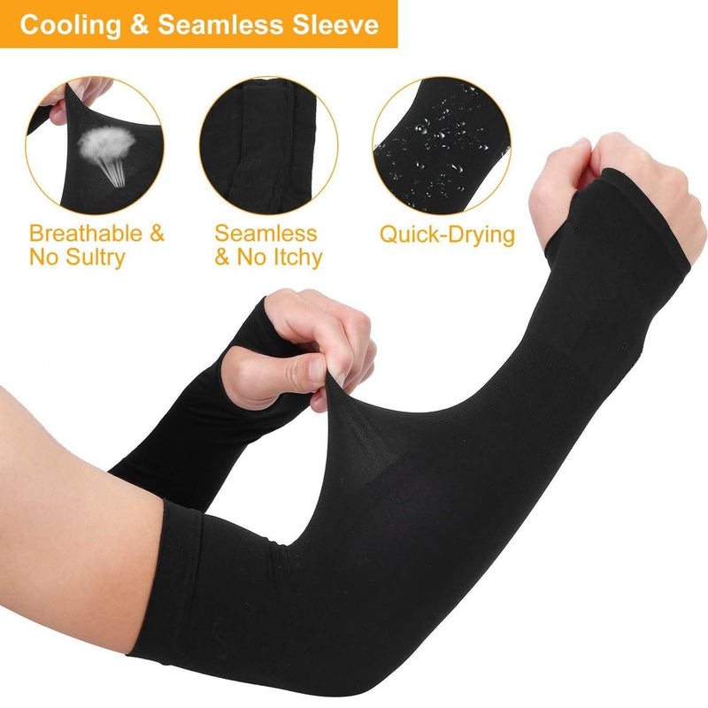 5-Pairs: Cooling Arm Sleeve Anti-UV Sun Protection Sports & Outdoors - DailySale