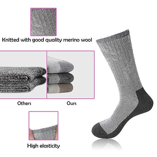 5-Pairs: Men's Warm Thick Merino Lamb Wool Socks for Winter Cold Weathers Men's Shoes & Accessories - DailySale