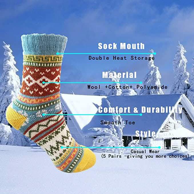 5-Pairs: Women's Winter Socks Women's Shoes & Accessories - DailySale