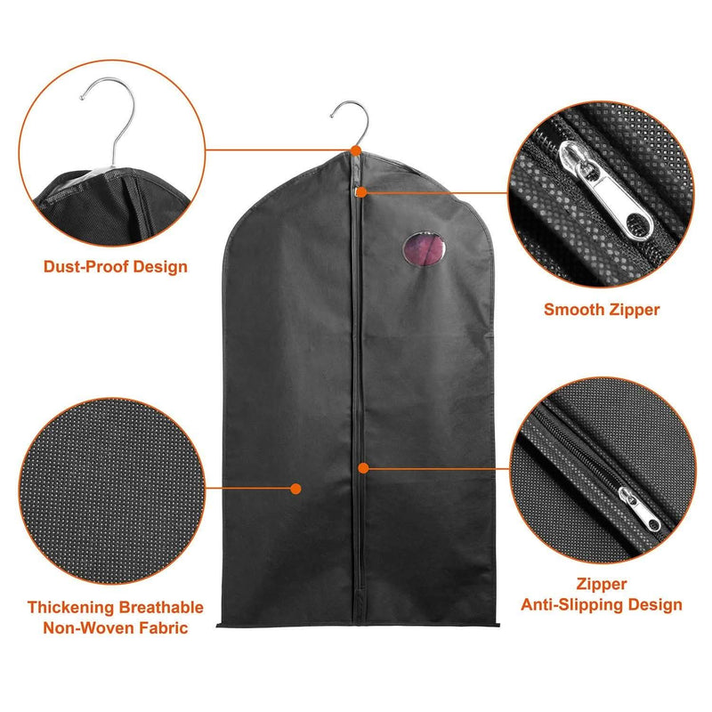 5-Piece: 39" Garment Bags Hanging Suit Bags Covers Bags & Travel - DailySale