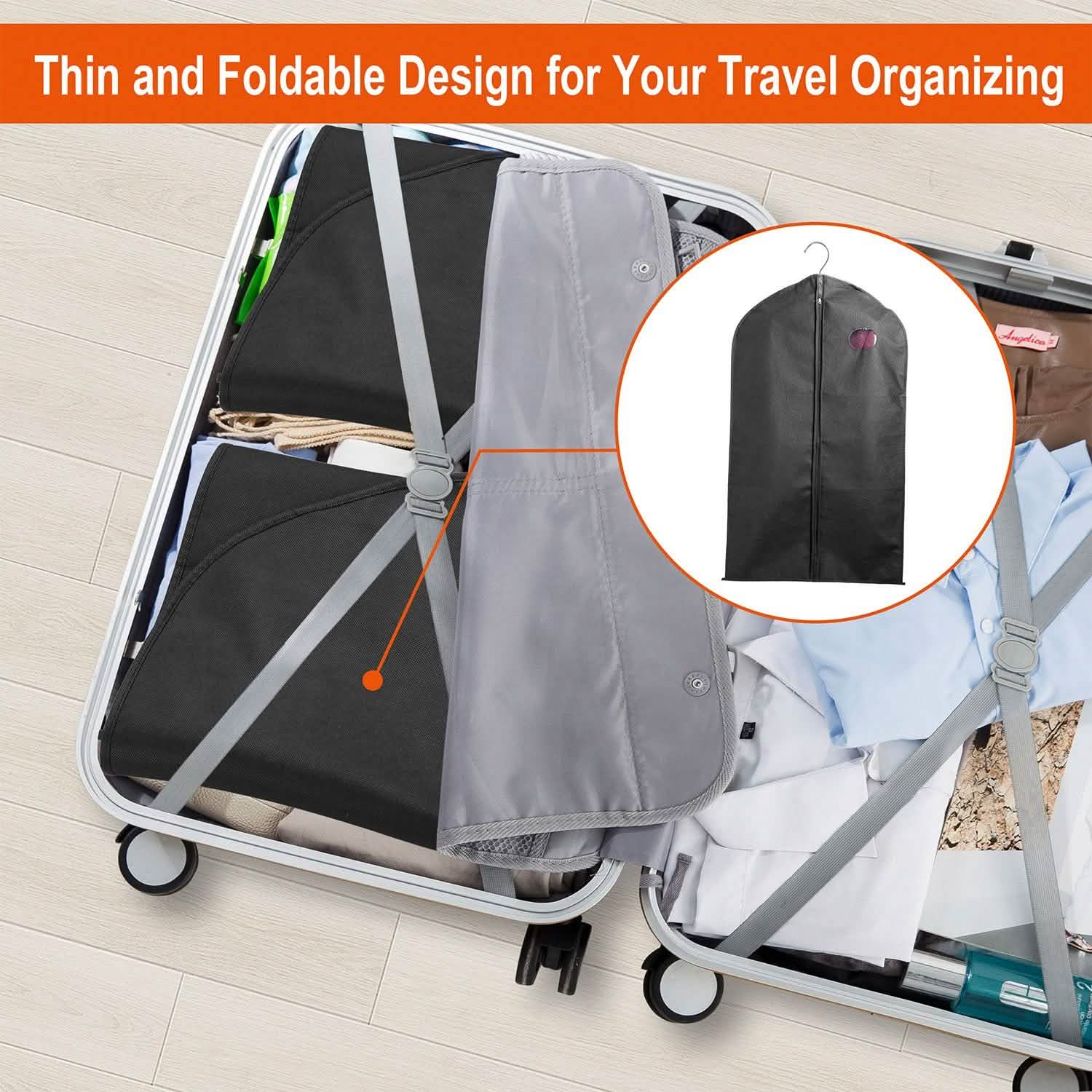 5-Piece: 39" Garment Bags Hanging Suit Bags Covers Bags & Travel - DailySale