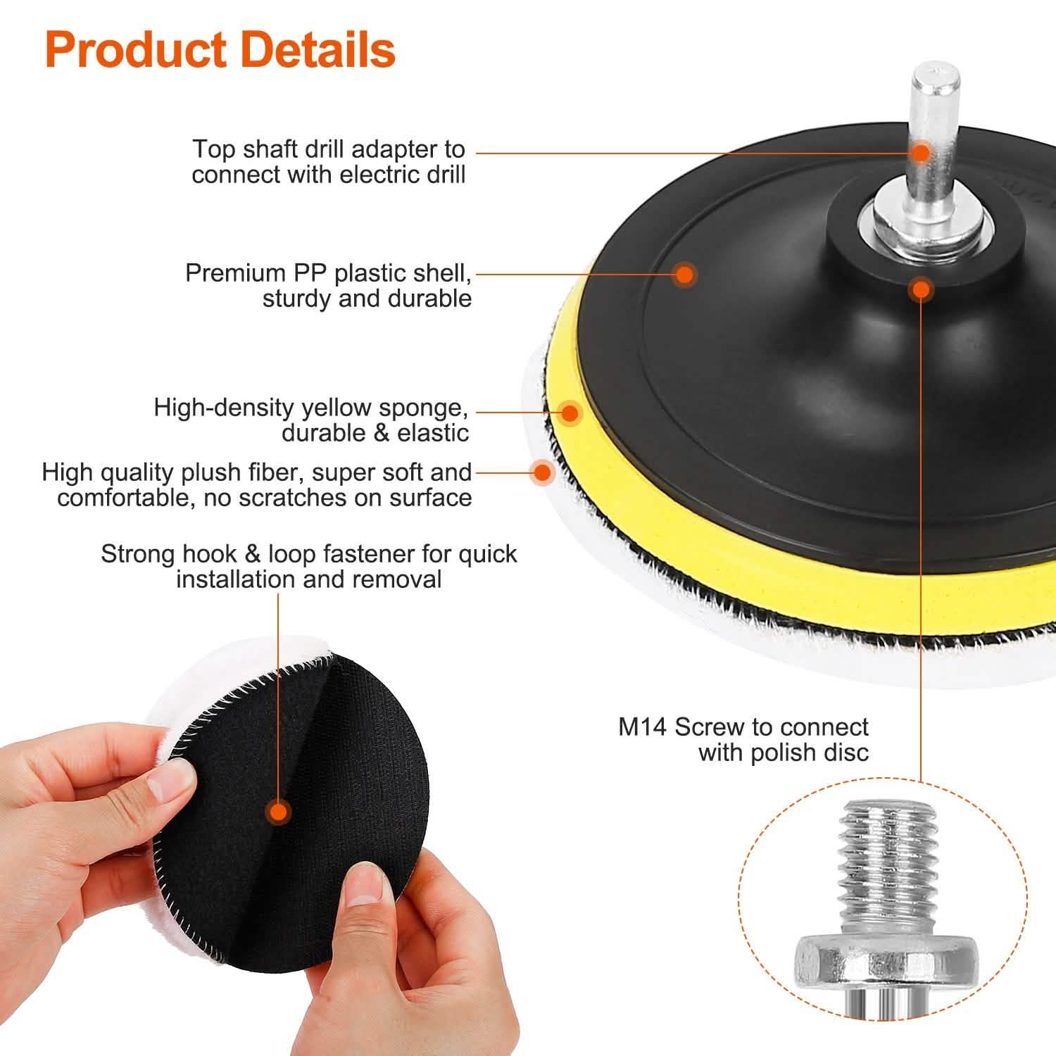 5-Piece: 6" Buffing Polishing Pads Automotive - DailySale