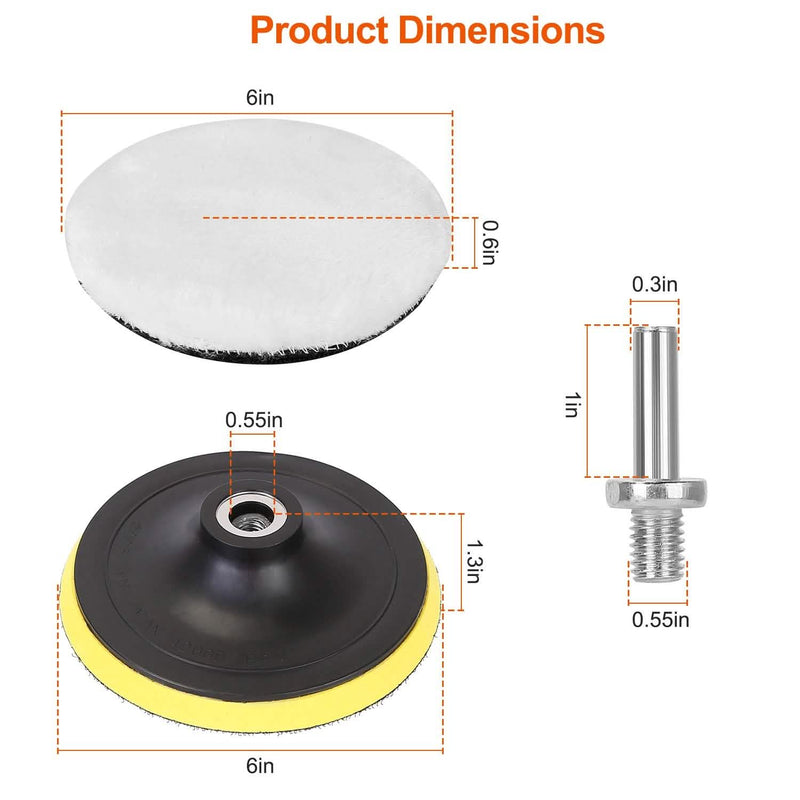 5-Piece: 6" Buffing Polishing Pads Automotive - DailySale