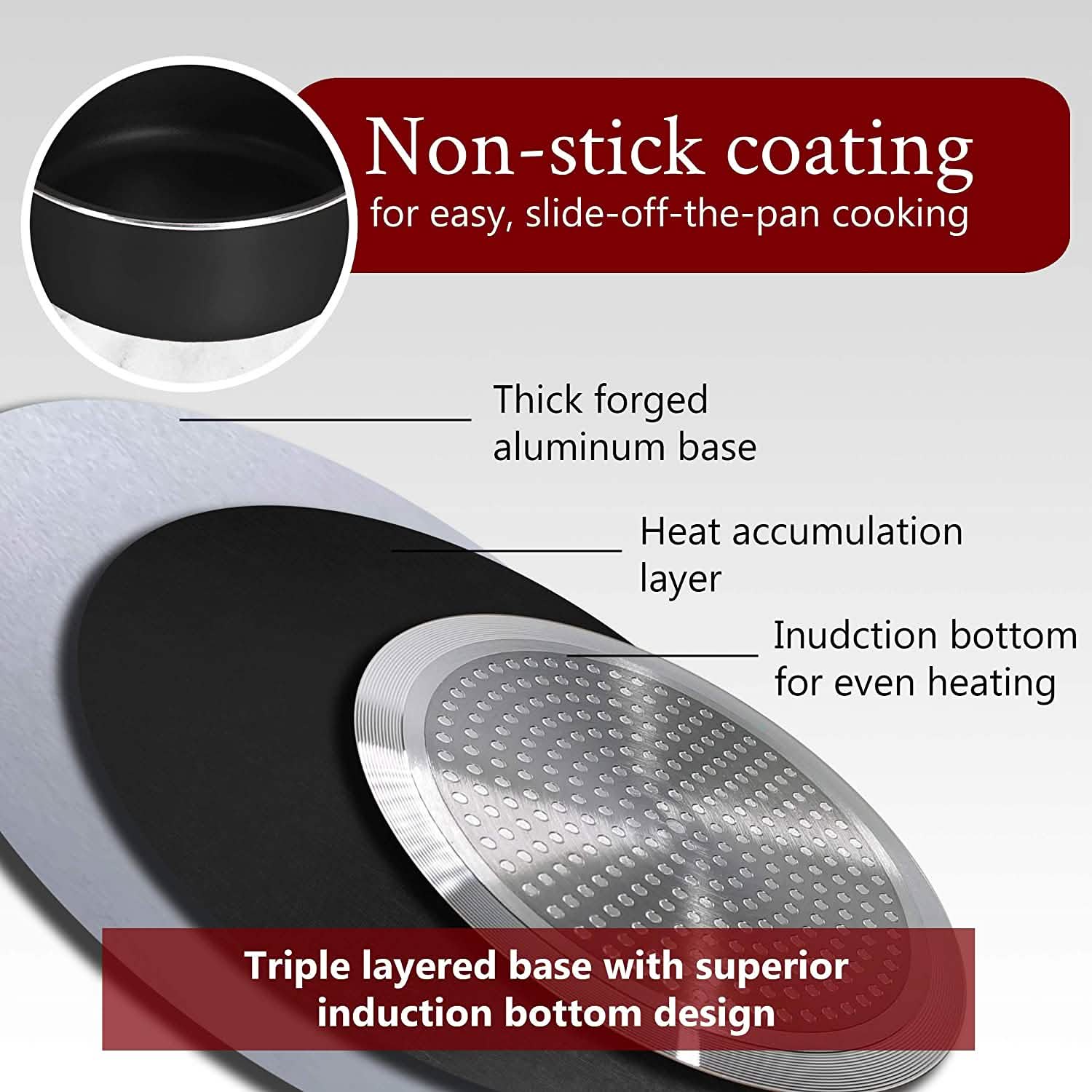 5-Piece: Chef's Star Nonstick Cooking Pot Set Kitchen & Dining - DailySale