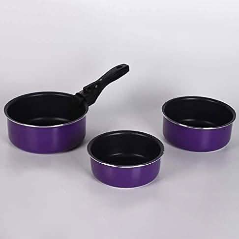 5-Piece: Chef's Star Nonstick Cooking Pot Set Kitchen & Dining Violet - DailySale