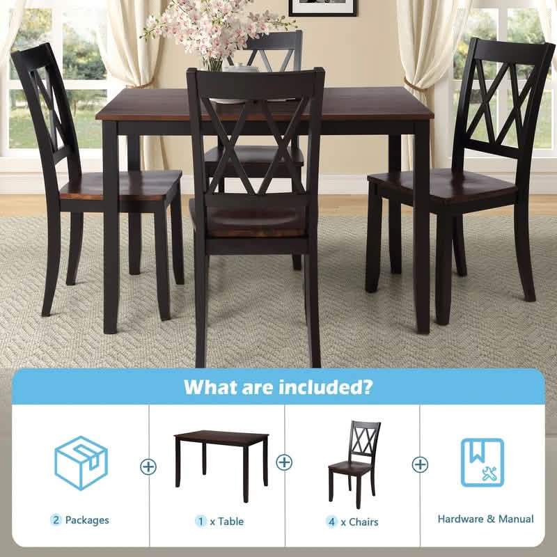 5-Piece: Dining Table Set Furniture & Decor - DailySale