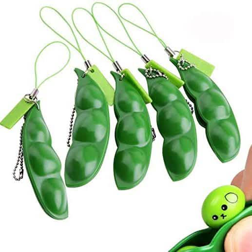 5-Piece: Edamame Keychain Squeeze Toy Toys & Games - DailySale