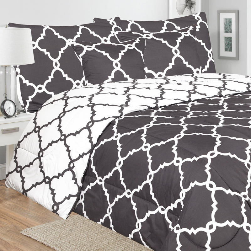 5-Piece: Reversible Comforter Set