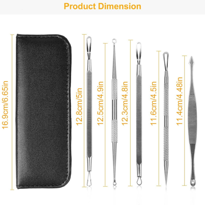 5-Piece Set: Blackhead Remover Kit Stainless Steel Popping Zit Remover Beauty & Personal Care - DailySale