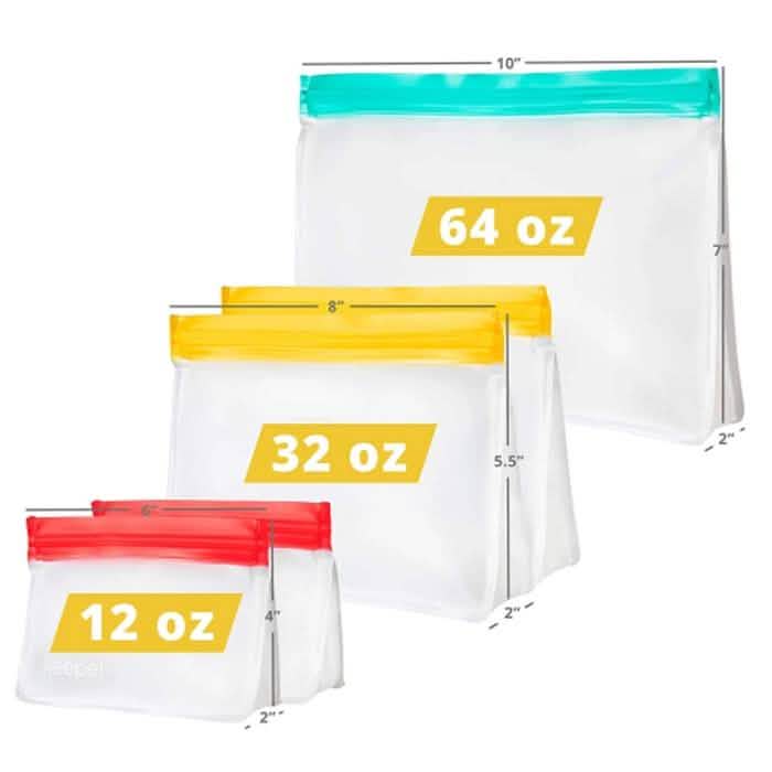 5-Piece Set: Keeper Reusable Storage Bags Kitchen & Dining - DailySale