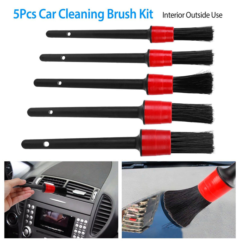 5-Pieces: Car Detailing Brush Set Automotive - DailySale