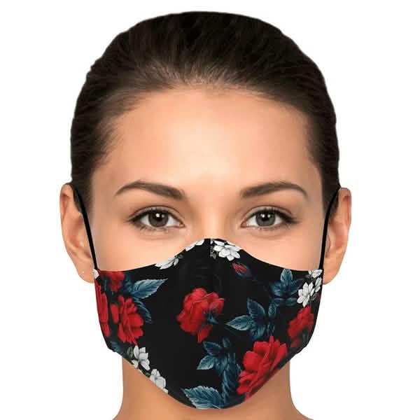 5-Pieces: Fashion Cotton Face Mask Floral Print Half Face Mouth Muffle Masks Health Face Masks & PPE - DailySale