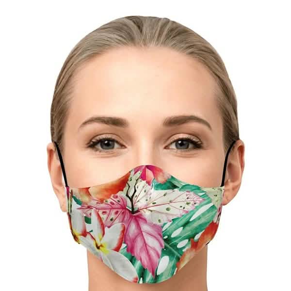 5-Pieces: Fashion Cotton Face Mask Floral Print Half Face Mouth Muffle Masks Health Face Masks & PPE - DailySale