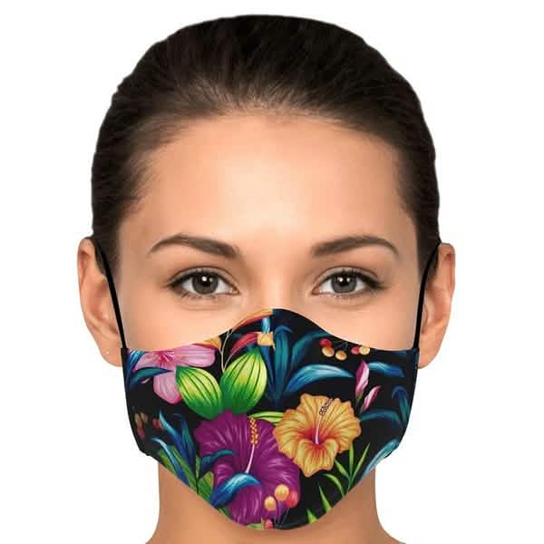5-Pieces: Fashion Cotton Face Mask Floral Print Half Face Mouth Muffle Masks Health Face Masks & PPE - DailySale