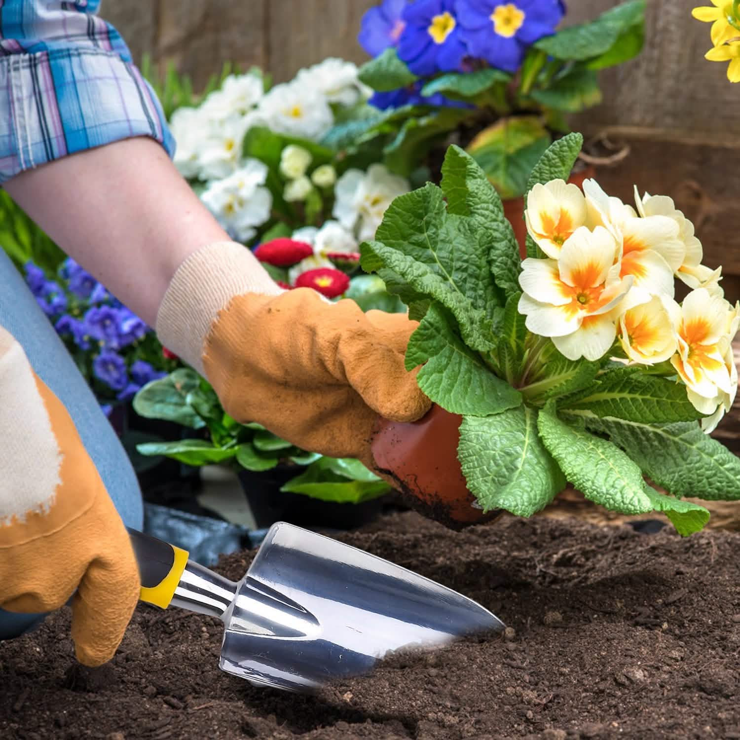 5-Pieces Set: Heavy Duty Garden Tool Set with Non-Slip Handle Garden & Patio - DailySale