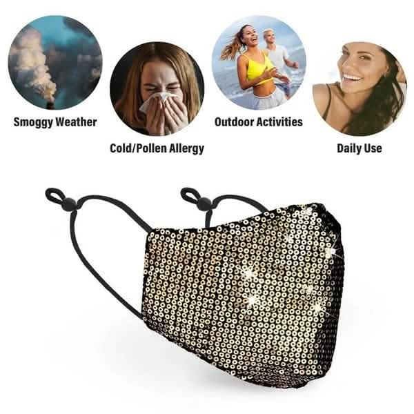5-Pieces: Women Diamond Anti-Dust Mask - DailySale