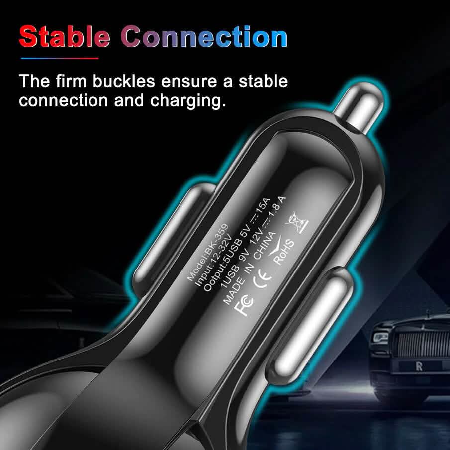 5 Port USB Fast Car Charger with LED Display Automotive - DailySale