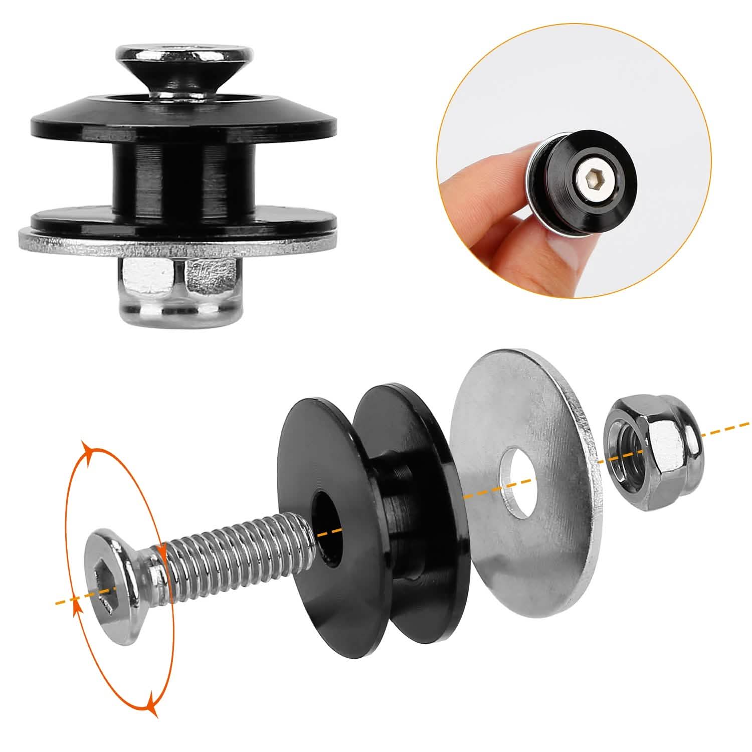 5-Set: Car Quick Release Bumper Fasteners Automotive - DailySale
